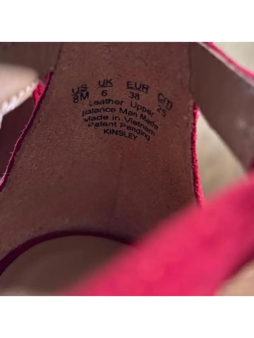 Red suede naturalizer heels in US 8M #heels #suede with circle detail at buckle